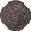 Image 2 : PERU, Lima, 1 real, 1835/3 MM, rare, NGC VG 8, ex-O'Brien.