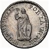 Image 1 : PERU, Cuzco, ½ real, 1831 G, rare, NGC AU 55, ex-O'Brien.