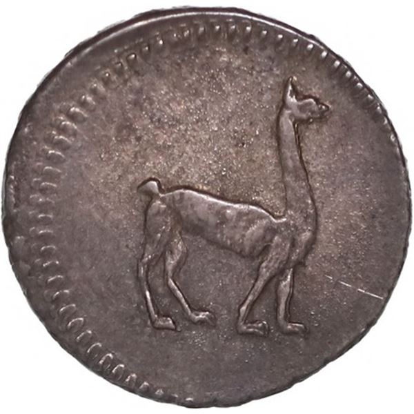 PERU, Lima, ¼ real, 1850, ex-O'Brien.