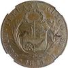 Image 1 : PERU, Cuzco (struck at the Paris Mint), copper pattern 8 reales, 1835 B, by Thonnelier, plain edge, 