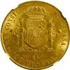 Image 2 : SPAIN, Madrid, gold 100 pesetas, Alfonso XIII, 1897 S-GV, with 18-97 inside six-point stars, NGC MS 