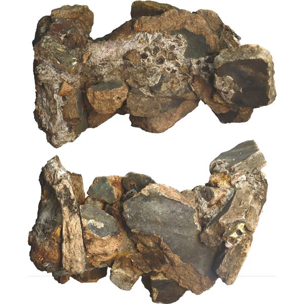 Conglomerate of earthenware shards, ex-Guadalupe and Tolosa (1724).