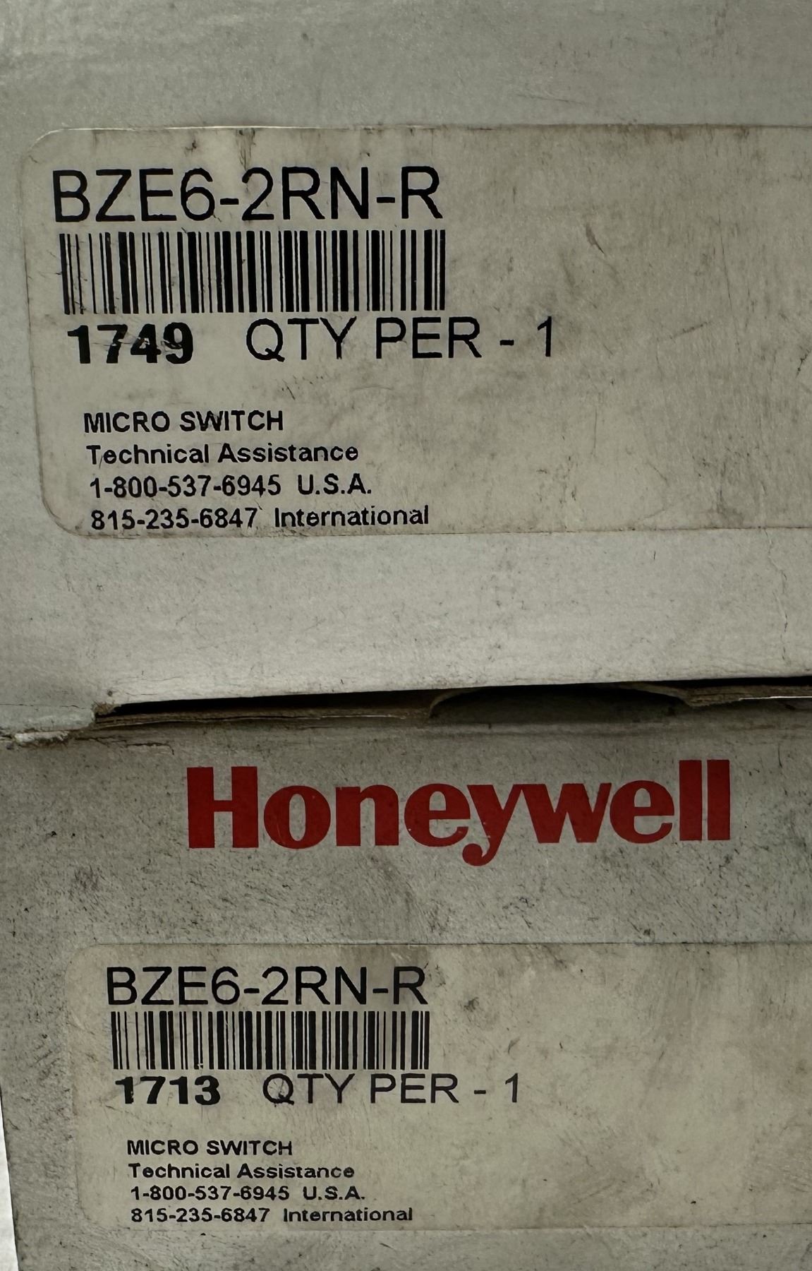 NEW Microswitch BZE6-2RN Limit Switch, Replacement For Honeywell BZE6 Series