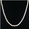 Image 4 : Vintage Long 31" Pearl Strand Necklace w/ 14K Gold 1.5 ctw Pave Diamond Ball Cla