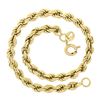 Image 2 : Classic Solid 14k Yellow Gold 7" 4.1mm Polished Rope Link Chain Bracelet