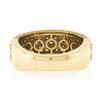 Image 7 : Unisex Fancy 10k Yellow Gold 2 ctw Round Brilliant Diamond Wide Cluster Band Rin