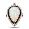 Image 1 : 9.90 ctw Opal, 1.18 ctw Ruby/Sapphire and 0.67 ctw Diamond 14K Yellow and White