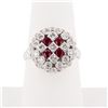 Image 4 : 0.70 ctw Diamond and 0.66 ctw Ruby Platinum Ring