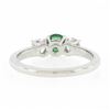Image 7 : Jabal 18k White Gold 0.92 ctw Round Brilliant Emerald & Diamond Three 3 Stone Ri