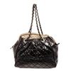 Image 1 : Chanel Black Leather Chain Tote Bag