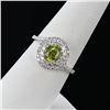 Image 3 : 1.17 ctw UNHEATED Greenish Yellow Sapphire and 0.57 ctw Diamond Platinum Ring (G
