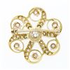 Image 3 : Antique Victorian 18k Gold 1.97 ctw Old European Diamond Swirl Flower Pin Brooch