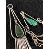 Image 2 : 2 Silver Tassel Pendants 1 Turquoise, 1 Abalone