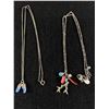 Image 1 : 2 Intersting Necklaces with Coral & 1 With Sterling Close