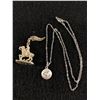 Image 1 : Sterling Necklace & Cowboy Pendant/Charm. ( Also Sterling)