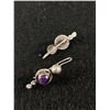 Image 2 : Nice Pair of Sterling & Amethyst Earrings
