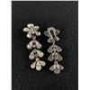 Image 2 : Vintage 2" L Rhinestone Drop Earrings