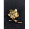 Image 2 : Gilded Sterling Bond boyd Floral Brooch Circa 1960's