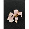 Image 2 : Vintage Cerrito Lavender Pink Orchid Gold Tone Pin/Brooch 2" w