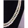 Image 2 : Vintage Natural Stone Jade Colour Stone Necklace with Silver Art Deco Clasp 34" L