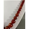 Image 2 : Vintage Amber Coloured Beaded Necklace