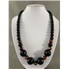 Image 1 : Vintage Black Onyx Necklace 24" L