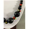 Image 2 : Vintage Black Onyx Necklace 24" L