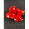Image 2 : 1960's Cherry Red Rose Brooch 3" W