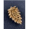 Image 2 : Vintage Mid Century Large Aurora Borealis Rhinestone Brooch in Gold Tone Setting 2.5" T