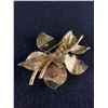 Image 2 : Vintage Pink and Green Flower Brooch 3" W