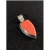 Image 1 : Large Sterling & Pink Stone Spear Head Pendant