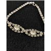 Image 2 : Vintage Double Eye Design Rhinestone Bracelet. 2 Stones Missing