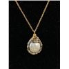 Image 2 : Very Pretty 1/20th 14karat Gold Necklace with Real Pearl Pendant