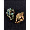 Image 2 : 1950's Green Rhinestone Earrings
