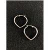 Image 1 : Very Good Pair of Heart/Hoop Sterling Earrings