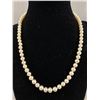 Image 1 : Very Good 14k Gold & Real Pearl Necklace 18" L
