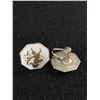 Image 2 : Pair of Siam Sterling White Enamel Earrings
