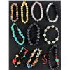 Image 1 : Collection of 10 Genuine Gem Stones Beads Bracelets, Looks Good Wearing All Together