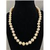 Image 1 : 18" Hand Knotted Genuine Pearl Necklace  - Approx 10mm Pearls - 46.9 Grams