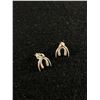 Image 1 : Pair of Horseshoe Sterling Stud Earrings