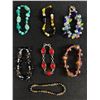 Image 1 : Collection of 7 Miscellaneous Glass & Crystal Beads In Different Shapes & Forms Bracelets