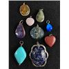Image 1 : Collection of Genuine Gem Stones Pendants, Some Unique
