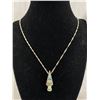 Image 1 : Sterling Silver with Opal Stone Pendant& 925 Sterling Silver Chain Necklace