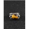 Image 1 : Sterling Silver With Genuine Tiger Eye Stone Ring. Hand Crafted with English Hallmarks