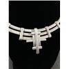 Image 2 : Great Art Deco Design Silver Plated Choker Necklace