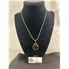Image 1 : Solid Sterling Silver ( tested) with Black Onyx Stone Pendant & 925 Sterling Silver Chain Necklace