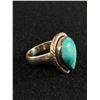 Image 2 : American Native Sterling Silver ( tested) with Turquoise Stone Ring