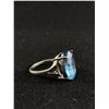 Image 2 : Sterling Silver ( tested) with Blue Topaz Stone Ring