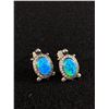 Image 1 : Lovely Sterling Silver with Opal Stones Turtle Design Pair of Earrings