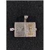 Image 2 : Vintage 925 Sterling Silver Hinged Bible Pendant with Sterling Silver Pages